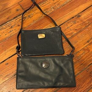 Donna Karan Black Leather Bag Set